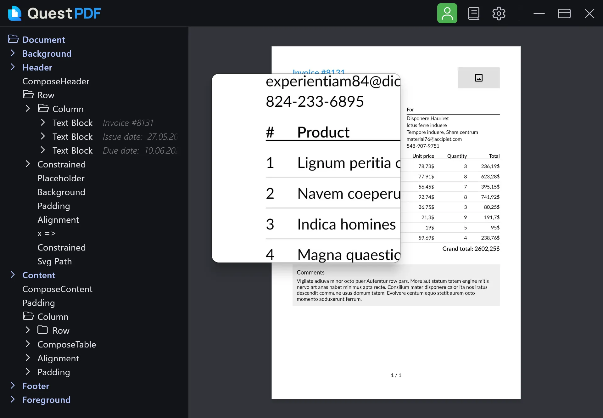 Document preview magnifier